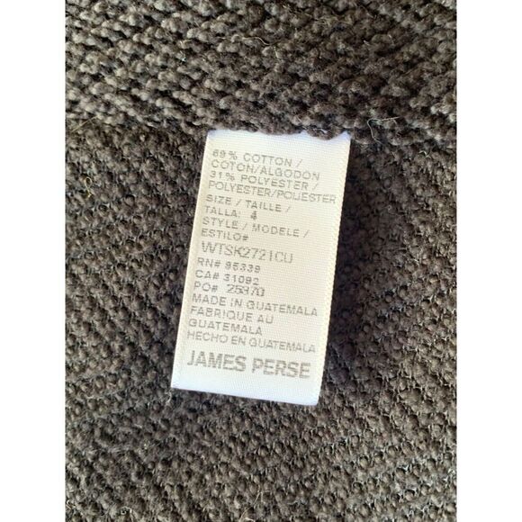 James Perse Standard ANTHROPOLOGIE BLACK texture Long Open Cardigan Sweater 4 XL - Picture 7 of 7